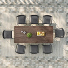 Modway Aeris 9-Piece Outdoor Patio Aluminum Dining Set