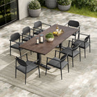 Modway Aeris 9-Piece Outdoor Patio Aluminum Dining Set