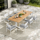 Modway Aeris 9-Piece Outdoor Patio Aluminum Dining Set