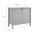 Modway Emmeline 35" 2-Door Scalloped Sideboard Cabinet