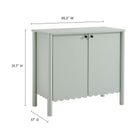 Modway Emmeline 35" 2-Door Scalloped Sideboard Cabinet