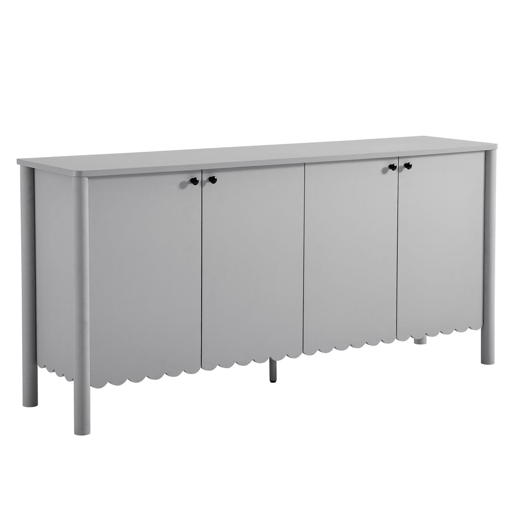 Modway Emmeline 66" 4-Door Scalloped Sideboard Cabinet  
