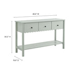 Modway Emmeline 3-Drawer Scalloped Console Table