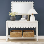 Modway Emmeline 3-Drawer Scalloped Console Table