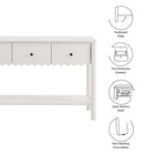 Modway Emmeline 3-Drawer Scalloped Console Table