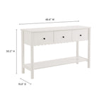 Modway Emmeline 3-Drawer Scalloped Console Table