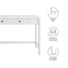 Modway Emmeline 1-Drawer Scallop Writing Desk