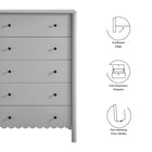 Modway Emmeline Scalloped 5-Drawer Chest