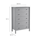 Modway Emmeline Scalloped 5-Drawer Chest