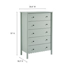 Modway Emmeline Scalloped 5-Drawer Chest