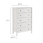 Modway Emmeline Scalloped 5-Drawer Chest