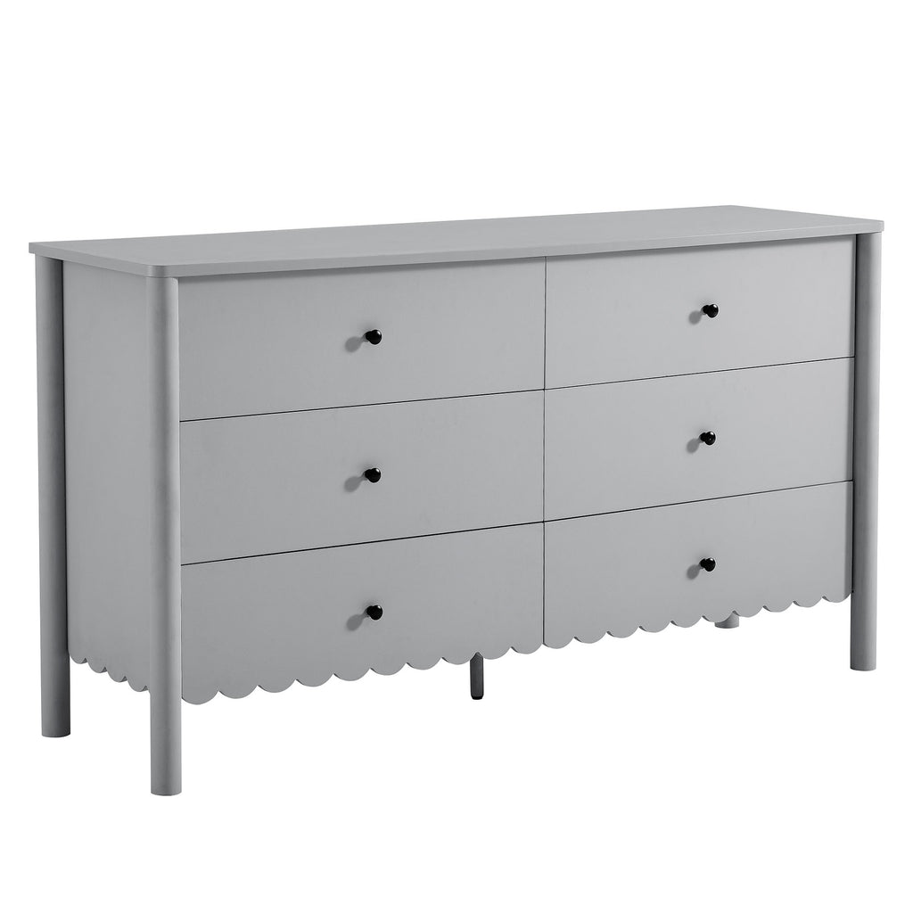 Modway Emmeline Scalloped 6-Drawer Dresser  