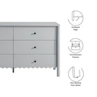 Modway Emmeline Scalloped 6-Drawer Dresser