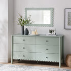 Modway Emmeline Scalloped 6-Drawer Dresser