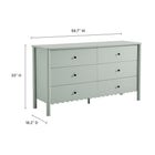 Modway Emmeline Scalloped 6-Drawer Dresser