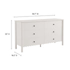 Modway Emmeline Scalloped 6-Drawer Dresser