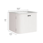 Modway Zia 24" Wall-Mount Bathroom Vanity with Marble Sink