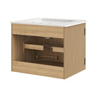 Modway Zia 24" Wall-Mount Bathroom Vanity with Marble Sink