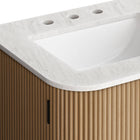 Modway Zia 24" Wall-Mount Bathroom Vanity with Marble Sink