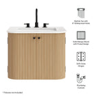 Modway Zia 24" Wall-Mount Bathroom Vanity with Marble Sink