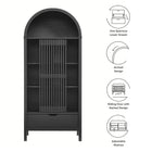 Modway Vaughn 71" Arched Storage Display Cabinet
