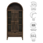 Modway Vaughn 71" Arched Storage Display Cabinet