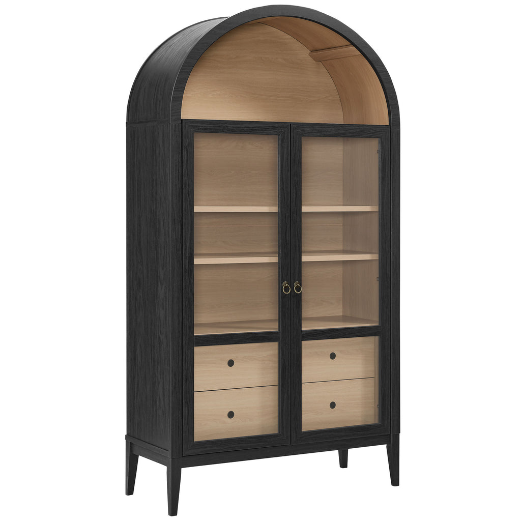 Modway Nolan 74" Tall Wide Arched Storage Display Cabinet  