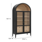 Modway Nolan 74" Tall Wide Arched Storage Display Cabinet