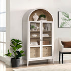 Modway Nolan 74" Tall Wide Arched Storage Display Cabinet