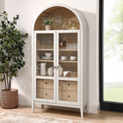 Modway Nolan 74" Tall Wide Arched Storage Display Cabinet