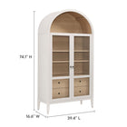 Modway Nolan 74" Tall Wide Arched Storage Display Cabinet