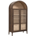 Modway Nolan 74" Tall Wide Arched Storage Display Cabinet  