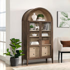 Modway Nolan 74" Tall Wide Arched Storage Display Cabinet