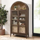 Modway Nolan 74" Tall Wide Arched Storage Display Cabinet