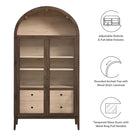 Modway Nolan 74" Tall Wide Arched Storage Display Cabinet