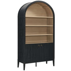 Modway Nolan 74" Tall Wide Arched Storage Display Cabinet Bookshelf  