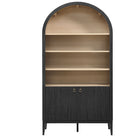 Modway Nolan 74" Tall Wide Arched Storage Display Cabinet Bookshelf