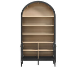 Modway Nolan 74" Tall Wide Arched Storage Display Cabinet Bookshelf