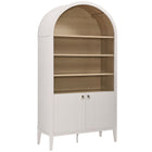 Modway Nolan 74" Tall Wide Arched Storage Display Cabinet Bookshelf  