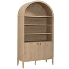 Modway Nolan 74" Tall Wide Arched Storage Display Cabinet Bookshelf  