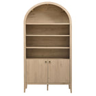 Modway Nolan 74" Tall Wide Arched Storage Display Cabinet Bookshelf