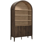 Modway Nolan 74" Tall Wide Arched Storage Display Cabinet Bookshelf  