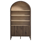 Modway Nolan 74" Tall Wide Arched Storage Display Cabinet Bookshelf