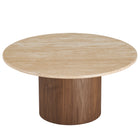 Modway Kioni Round Travertine Coffee Table