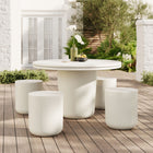 Modway Brion Indoor - Outdoor Patio Concrete 5 Piece Dining Table Set