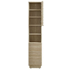 Modway Render Tall Narrow Faux Travertine Linen Storage Cabinet