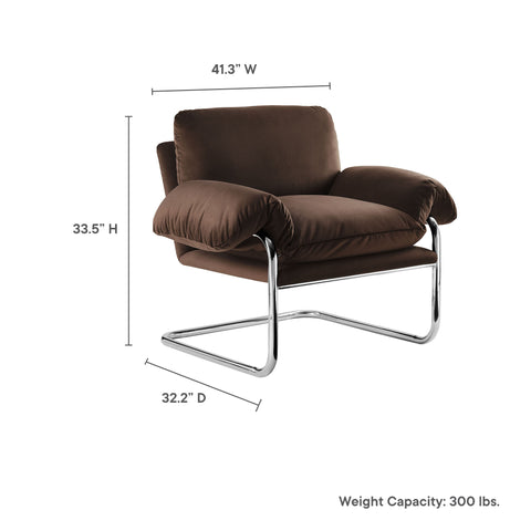 Modway Ansel Performance Velvet Accent Chair  