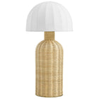 Modway Santo Rattan Table Lamp With Dome Shade