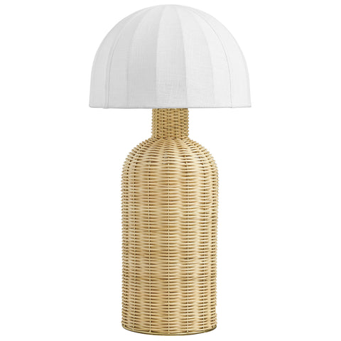 Modway Santo Rattan Table Lamp With Dome Shade  