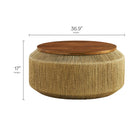 Modway Maris Seagrass and Wood Coffee Table